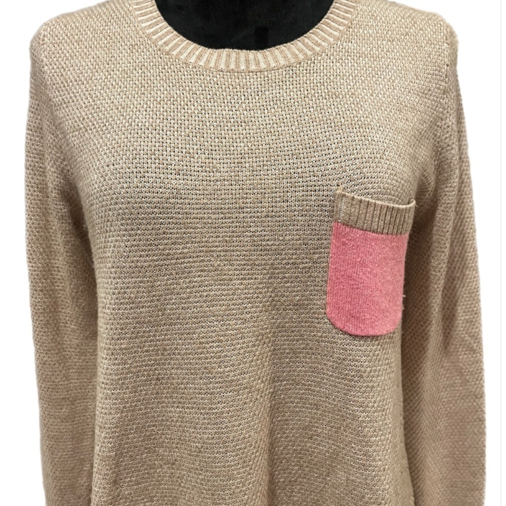 Zaket & Plover Tan Wool and Cotton Sweater- extra small - Picture 2 of 7